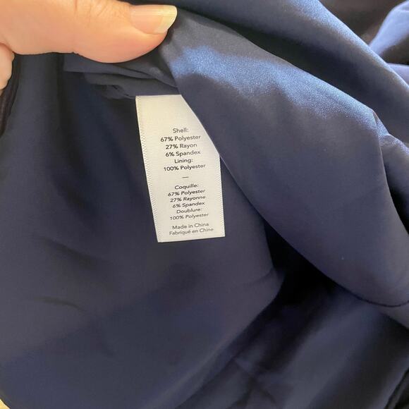 NWT Likely Alia Long Puff Sleeve Mini Dress Puffy sz 14 Navy Blue $248 Women's - Picture 9 of 16